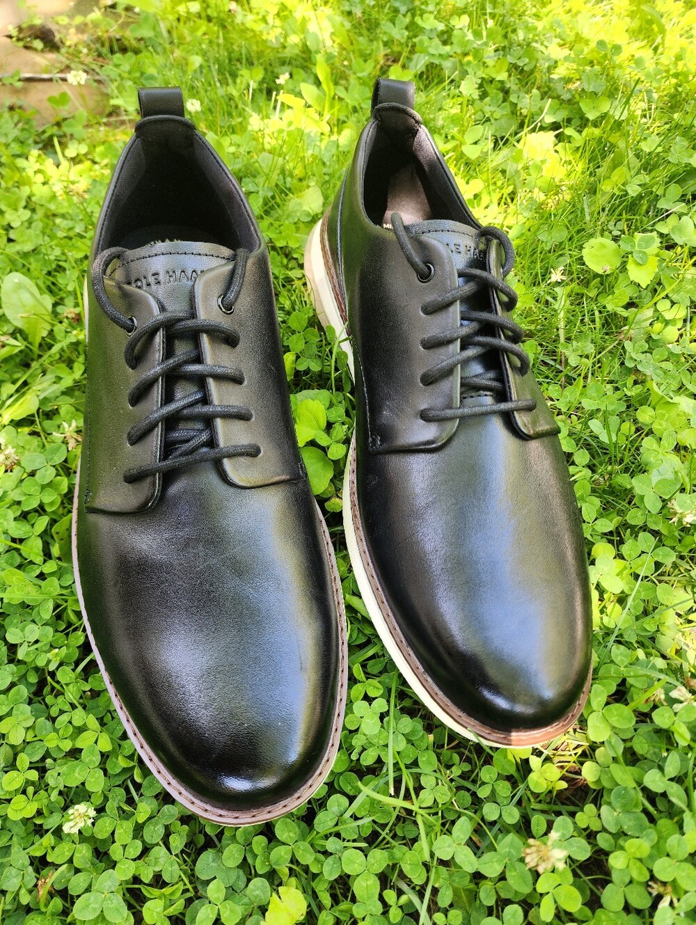 Size 12 - 🆕️ Cole Haan Zerogrand Black Leather Derby Shoes - Picture 7 of 11